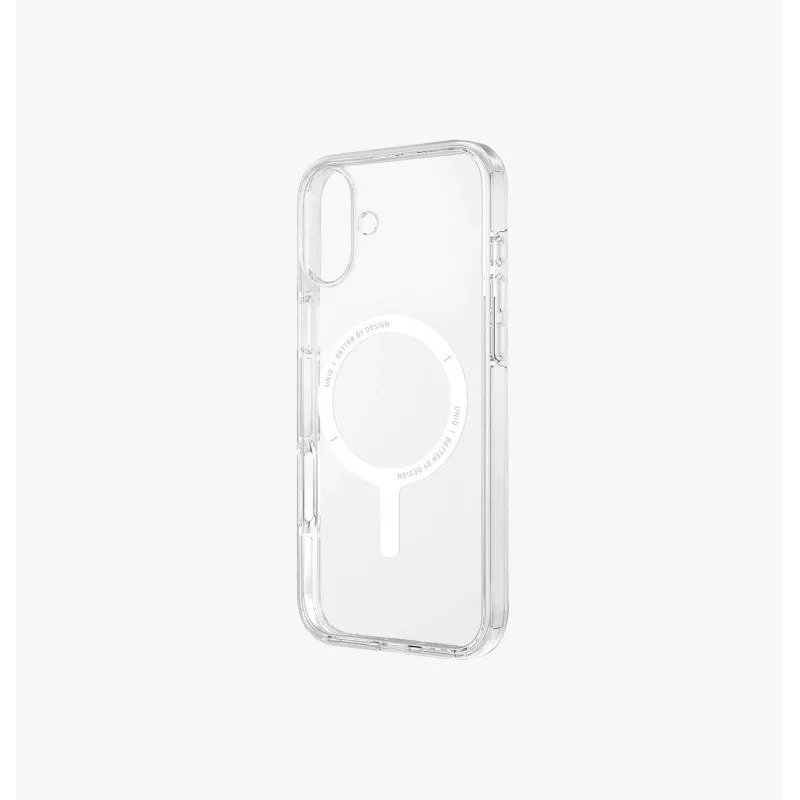 UNIQ Clario Case per Apple iPhone 16 6,1 pollici MagClick Charging Lucent Clear