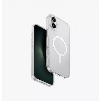 UNIQ Clario Case per iPhone 16 Plus 6,7 pollici Magclick Charging Lucent Clear