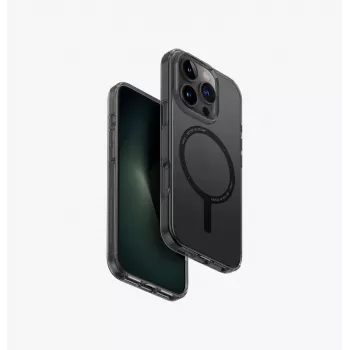 UNIQ Clario Case per iPhone 16 Pro 6,3 pollici Magclick Charging Smoke