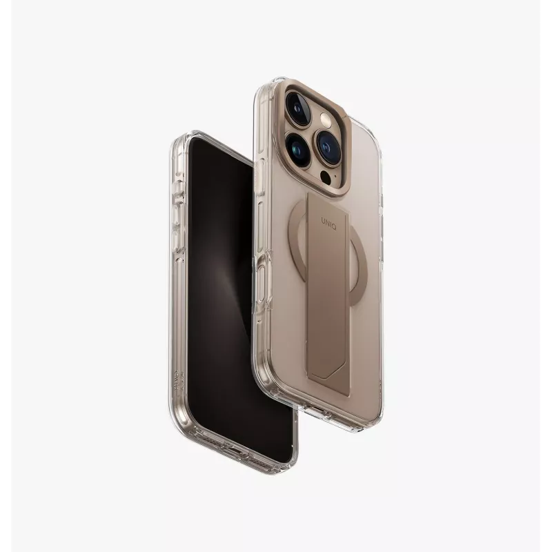 UNIQ Heldro Max Case per iPhone 16 Pro 6,3 pollici Magclick ricarica Clear Lucent