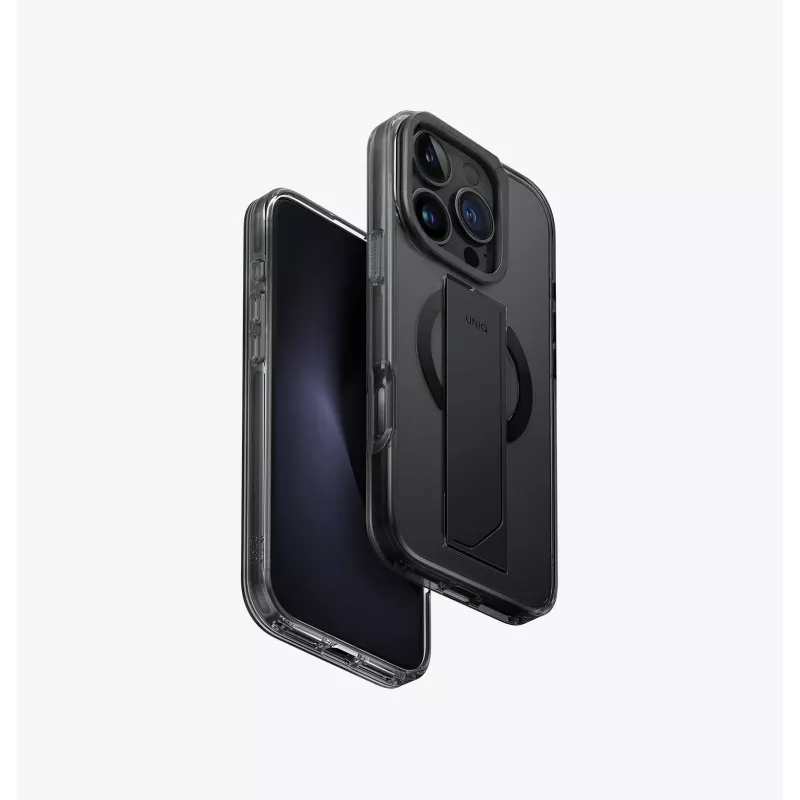 UNIQ Heldro Max Case per iPhone 16 Pro 6,3 pollici MagClick funzione di ricarica Taupe Gold