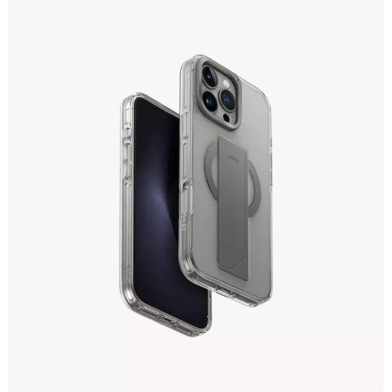 UNIQ Heldro Max MagClick custodia con ricarica per iPhone 16 Pro Max 6,9 pollici nero/Vapour Smoke