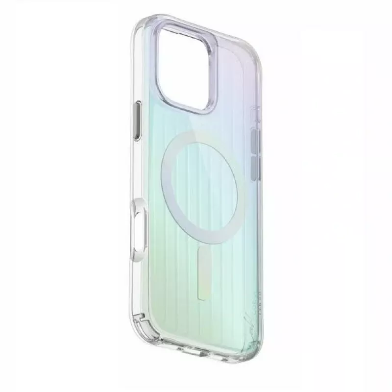 UNIQ Coehl Linear custodia con ricarica magnetica per iPhone 16 Pro 6.3 pollici Opal/Iridescent