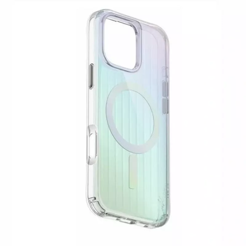 UNIQ Coehl Linear custodia con ricarica magnetica per iPhone 16 Pro Max 6,9 pollici Opal/Iridescent