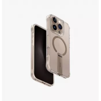 UNIQ Eleva con supporto Vertica Case per Apple iPhone 16 Pro 6,3 pollici Lucent Clear