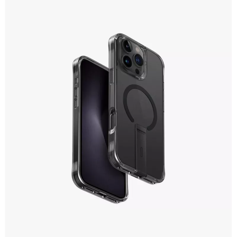 UNIQ Eleva con supporto Vertica custodia per iPhone 16 Pro Max 6.9, Lucent Clear