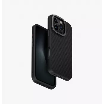 UNIQ Keva Max Magclick custodia con ricarica per iPhone 16 Pro 6,3 pollici - nero carbonio