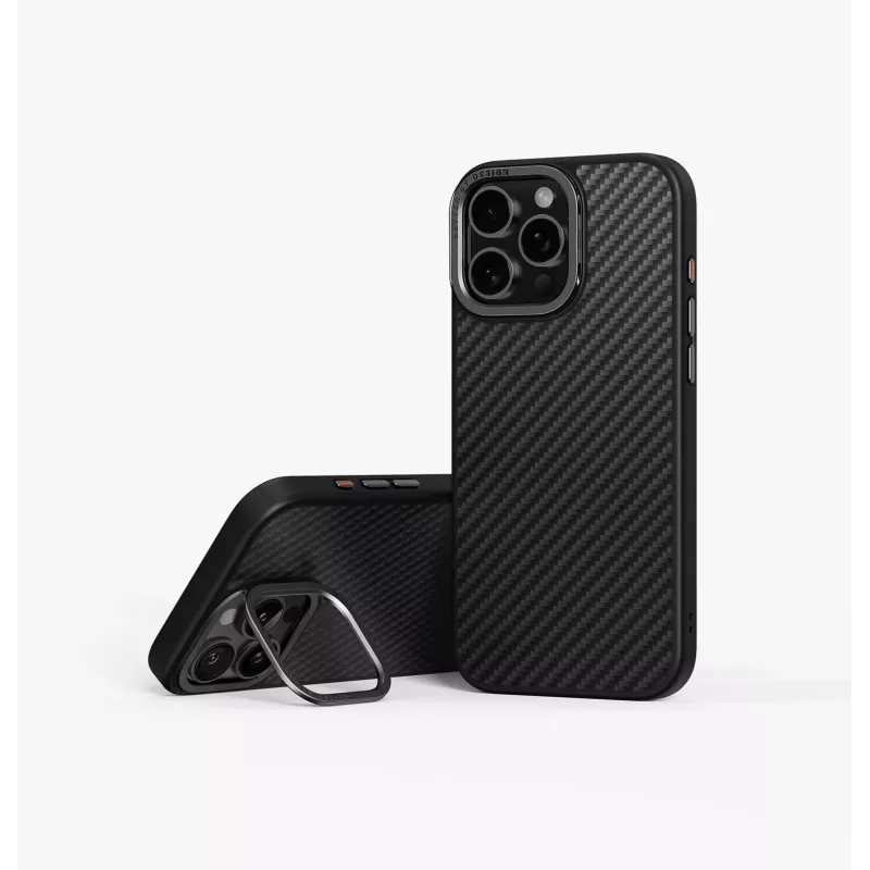UNIQ Keva Max Magclick custodia con ricarica per iPhone 16 Pro 6,3 pollici - nero carbonio