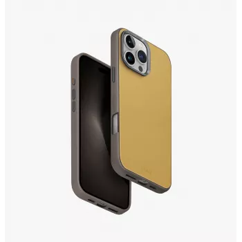 UNIQ Lyden DS Magclick custodia con ricarica per iPhone 16 Pro Max 6,9 pollici, giallo-grigio
