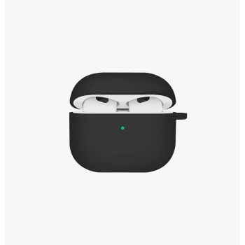 UNIQ Nexo custodia per AirPods 4 con ganci per orecchie in silicone nero