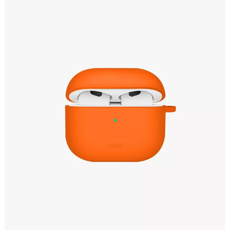 UNIQ Nexo custodia per AirPods 4 con ganci per orecchie, silicone, blu Pacifico