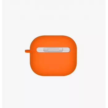 UNIQ Nexo custodia per AirPods 4 con ganci per orecchie in silicone Volt Orange