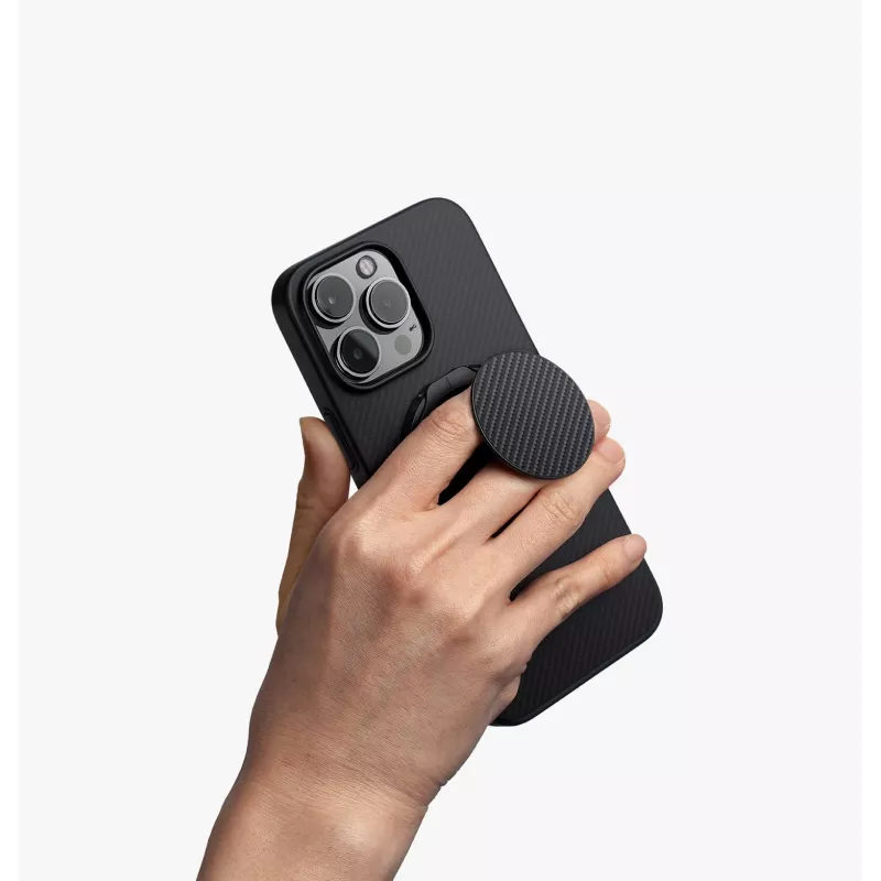UNIQ Keva Air Case per iPhone 16 Pro Max 6,9 pollici MagClick ricarica carbon black