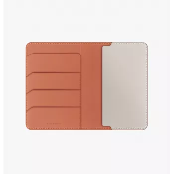 UNIQ Belmont custodia porta passaporto con blocco RFID terracotta avorio