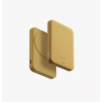 UNIQ Lyden Lexa power bank magnetico 5000mAh PD USB-C MagSafe giallo