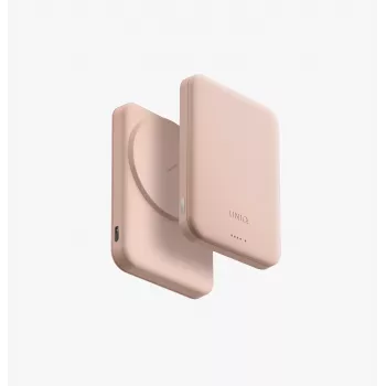 UNIQ Lyden Lexa power bank magnetico 5000mAh PD USB-C MagSafe rosa