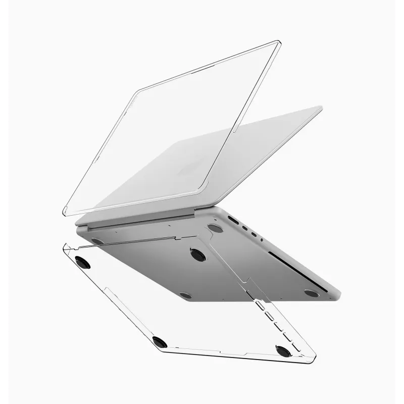 UNIQ Vero Hard Shell Case per MacBook Pro 14 pollici (M1 2021, M2 2023, M3 2023, M4 2024, M5 2025/2026) - Trasparente