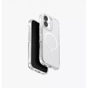 UNIQ LifePro Xtreme MagClick custodia con ricarica per iPhone 17, clear glitter