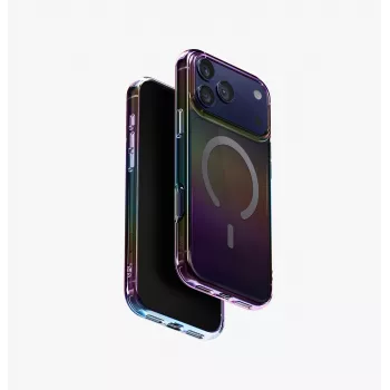 UNIQ Iridescia Case per Apple iPhone 17 Pro Max Magclick Charging Midnight Quartz