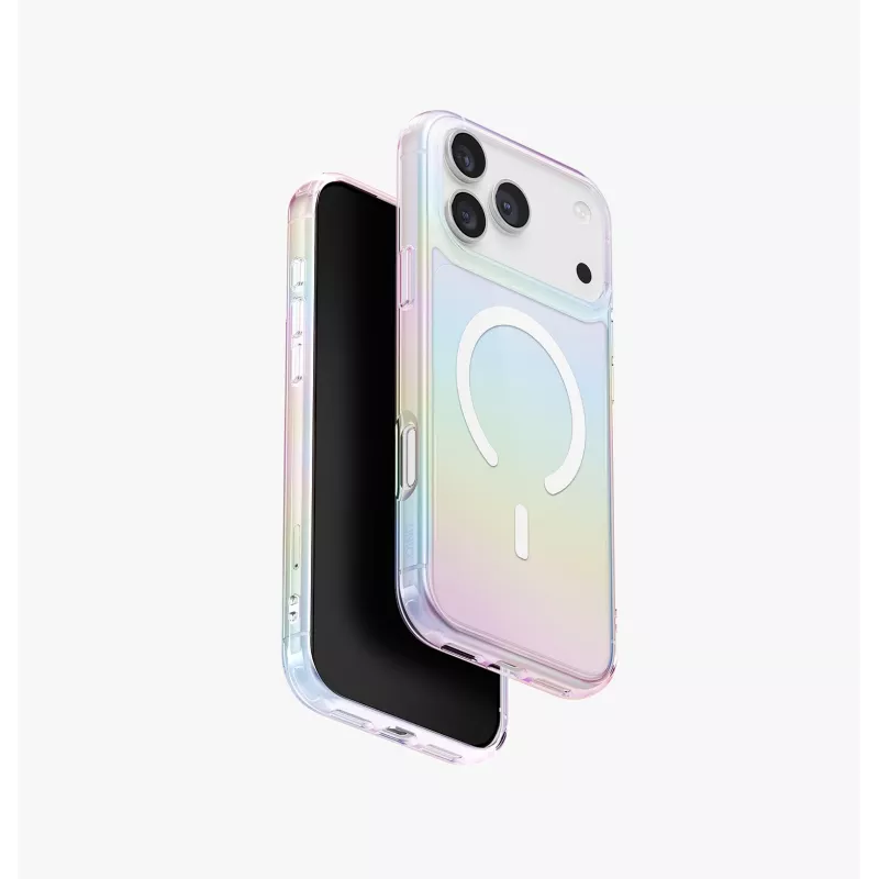 UNIQ Iridescia Case per Apple iPhone 17 Pro Max Magclick Charging Midnight Quartz