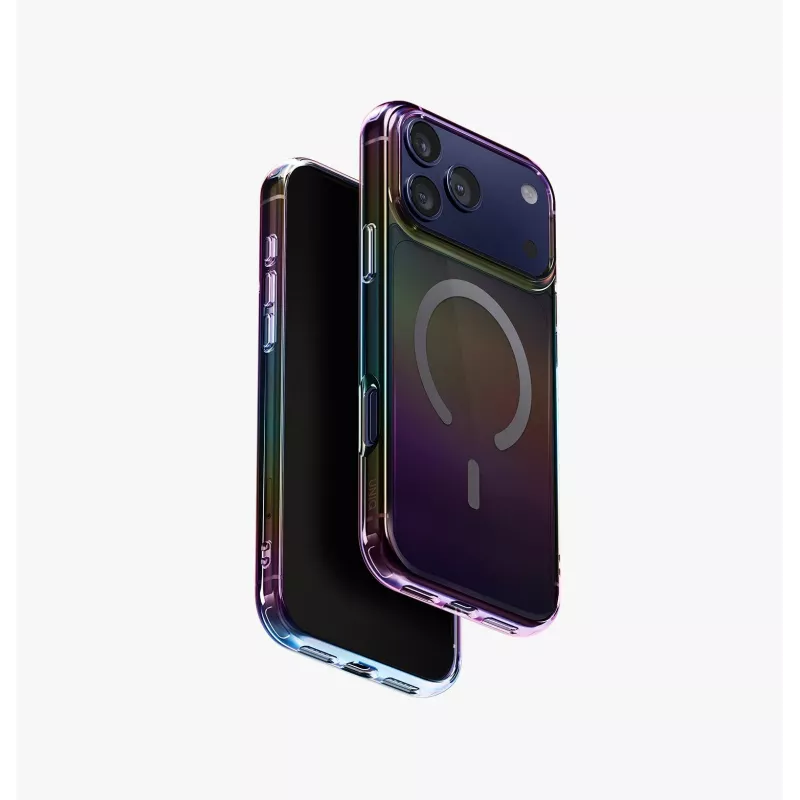 UNIQ Iridescia Case per Apple iPhone 17 Pro Max, MagClick Charging, Pink Prism