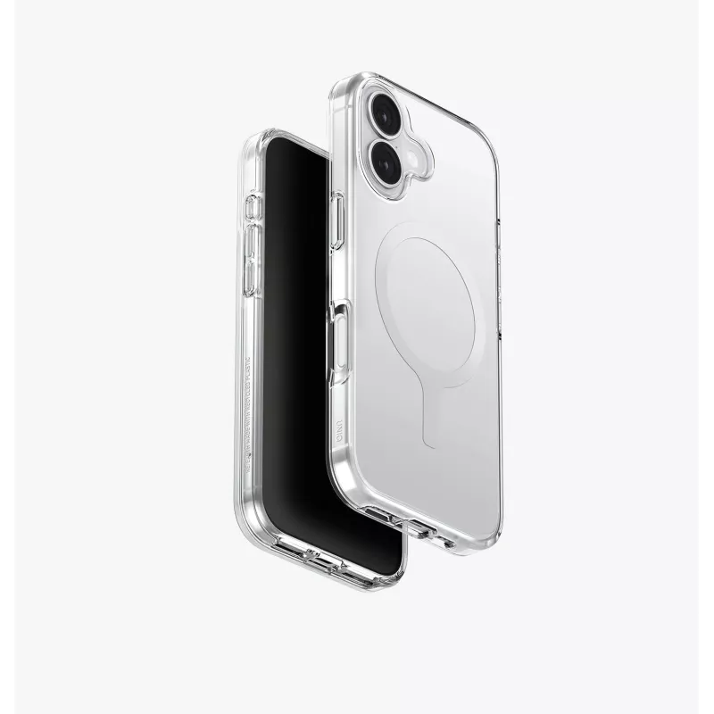 UNIQ Clario Custodia per iPhone 17, ricarica MagClick, nera