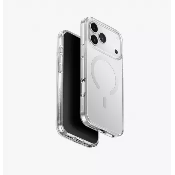UNIQ Clario custodia per iPhone 17 Pro Max, MagClick Charging, trasparente