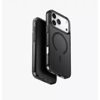 UNIQ Clario custodia per iPhone 17 Pro Max, MagClick Charging, nero