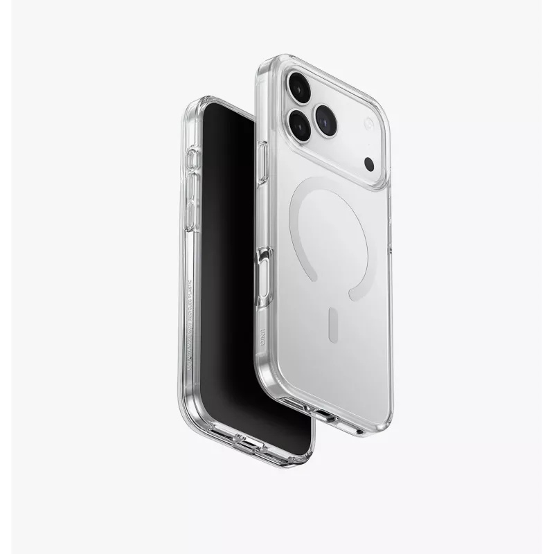 UNIQ Clario Custodia per iPhone 17 Pro Max, ricarica MagClick, nera