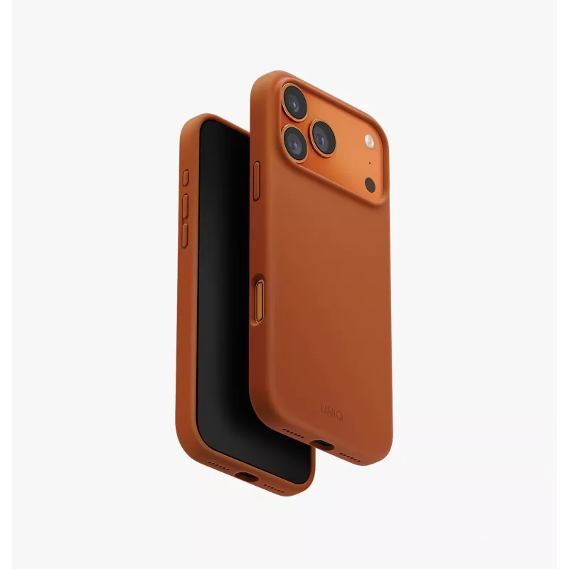 UNIQ Lino Custodia per iPhone 17 Pro Max, ricarica MagClick, grigia