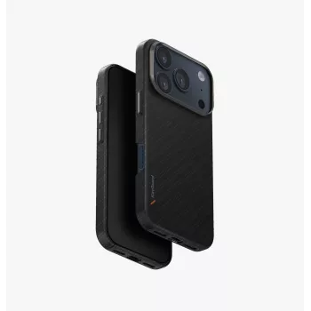 UNIQ Keva Edge custodia per iPhone 17 Pro con ricarica MagClick, nero