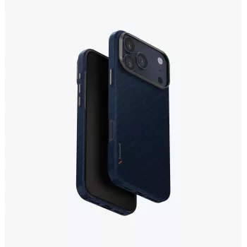 UNIQ Keva Edge Custodia per iPhone 17 Pro Max, ricarica MagClick, blu