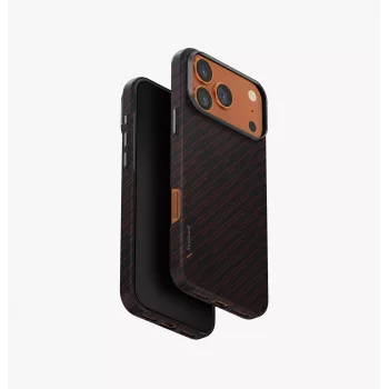 UNIQ Keva EDGE custodia per iPhone 17 Pro Max con ricarica MagClick, arancione