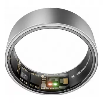 ULTRAHUMAN Ring Air – Smart Ring per donna e uomo – Wearable per il monitoraggio di sonno e fitness – Frequenza cardiaca – Smart Ring Raw Titanium taglia 10