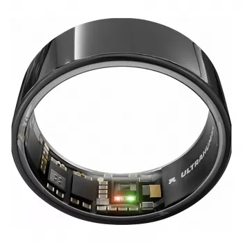 ULTRAHUMAN Ring Air – Smart Ring per donna e uomo – wearable per il monitoraggio del sonno e del fitness – frequenza cardiaca – Smart Ring Aster Black taglia 12