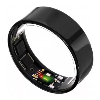 ULTRAHUMAN Ring Air – Smart Ring per donna e uomo – Wearable per il monitoraggio del sonno e del fitness – Frequenza cardiaca – Smart Ring Aster Black Taglia 10