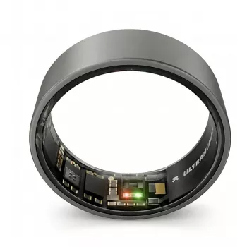 ULTRAHUMAN Ring Air – Smart Ring per donna e uomo – Wearable per il monitoraggio di sonno e fitness – Frequenza cardiaca – Smart Ring grigio opaco taglia 8