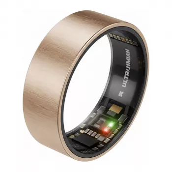 ULTRAHUMAN Ring Air – Smart Ring per donna e uomo – Wearable per il monitoraggio di sonno e fitness – Frequenza cardiaca – Smart Ring oro rosa taglia 11