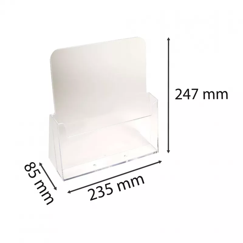 Exacompta espositore da banco A4 con 1 scomparto, polistirene, trasparente, 85 x 235 x 247 mm (74058D)