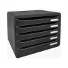 Exacompta BIG-BOX PLUS HORIZON cassettiera DIN A4 orizzontale, 355 x 270 x 271 mm, nero (308714D)