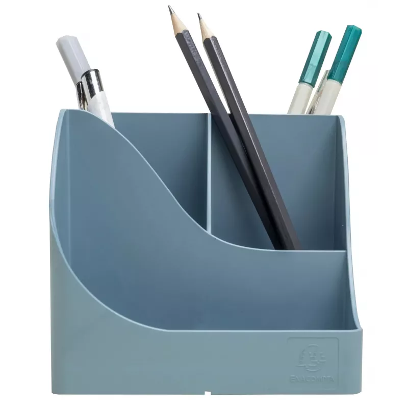Exacompta Pen Wave AutentiK portapenne 5 scomparti blu-grigio