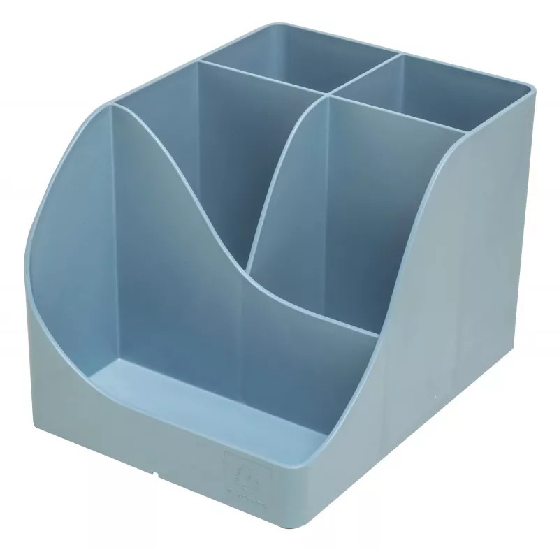 Exacompta Pen Wave AutentiK portapenne 5 scomparti blu-grigio