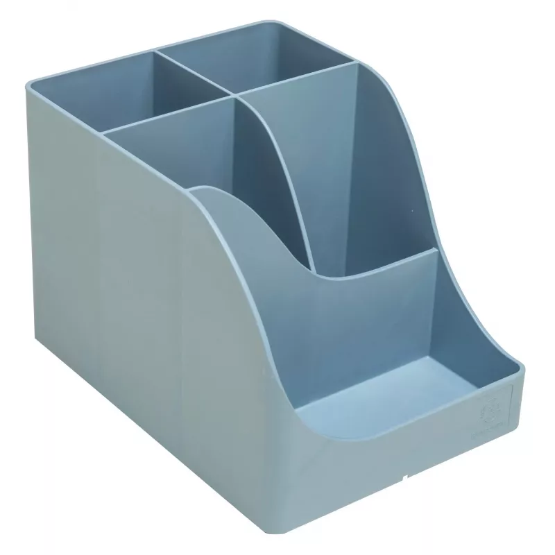 Exacompta Pen Wave AutentiK portapenne 5 scomparti blu-grigio