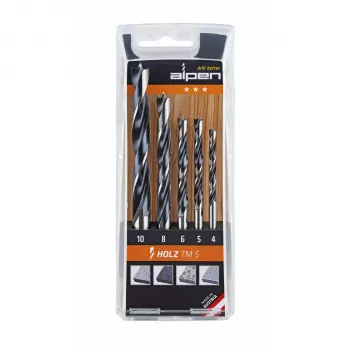ALPEN-MAYKESTAG Alpen TM 5 Wood set punte da trapano 4-5-6-8-10 mm