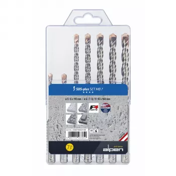 Alpen SDS-plus F4 MB7 set punte da 7 pezzi 5-10x110-160mm