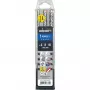 Alpen SDS+ FORCE X set punte per martello, da 3 pezzi, 6-8-10 x 160 mm, 4 taglienti, metallo duro