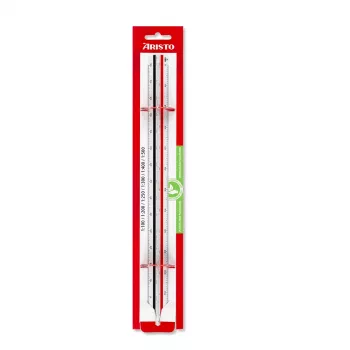 ARISTO Righello triangolare tipo B, bianco (AR23704EB)