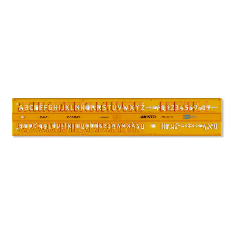 ARISTO Maschera per scrittura dritta 7 mm, ISO 3098-1 / DIN 6776, tipo B, profilo H (AR5301/7)