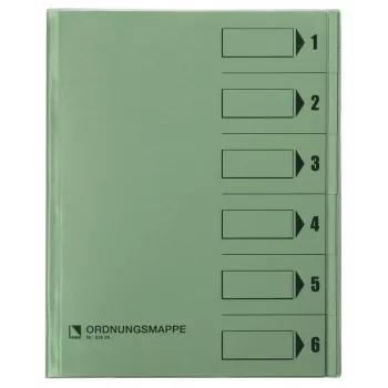 Bene cartella organizer 6 scomparti verde A4