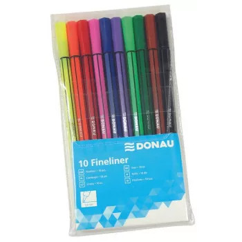 Donau Elektronik 10 DONAU Fineliner colori assortiti 0,4 mm